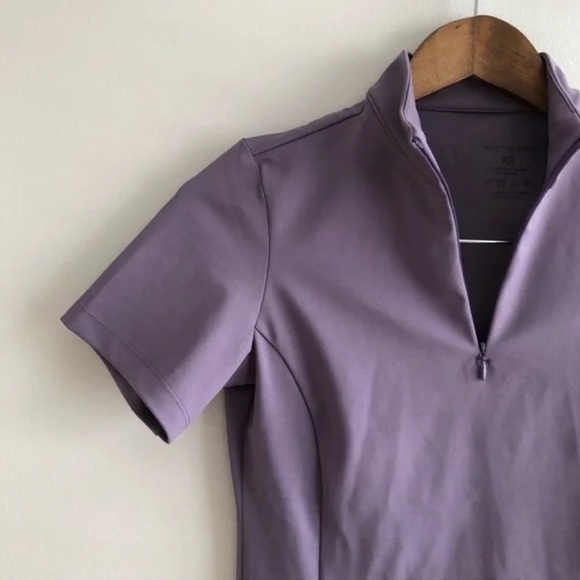 TKEQ Quinn Essential Horse Show Competition Stretchy Short Sleeve Shirt Purple - Picture 4 of 11